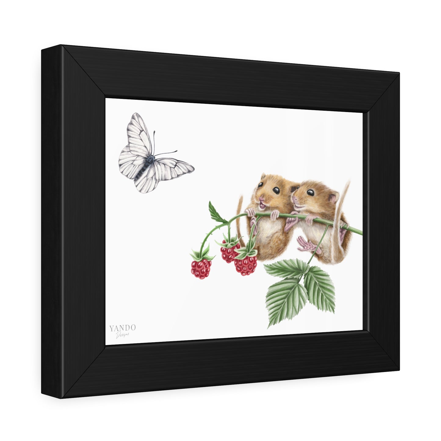 Fine art Druck gerahmt – Haselmäuse