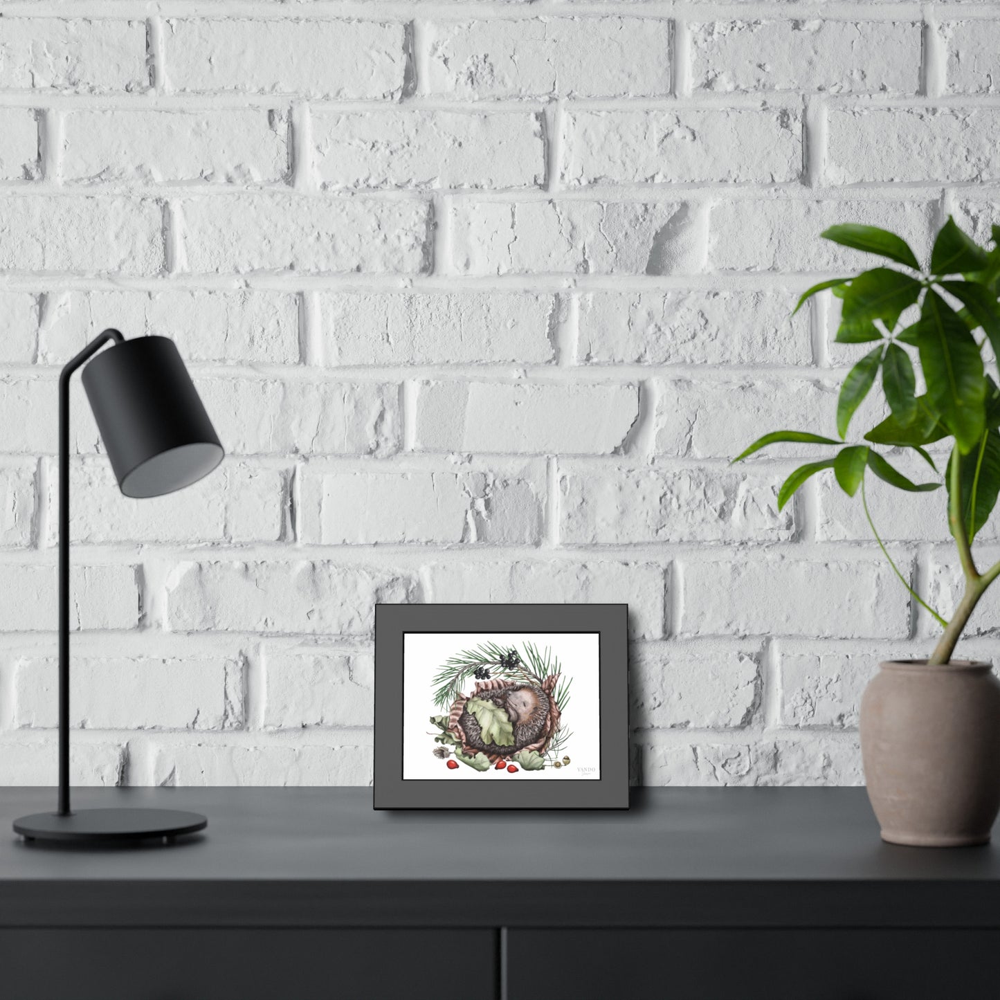 Fine art Druck gerahmt – Igel
